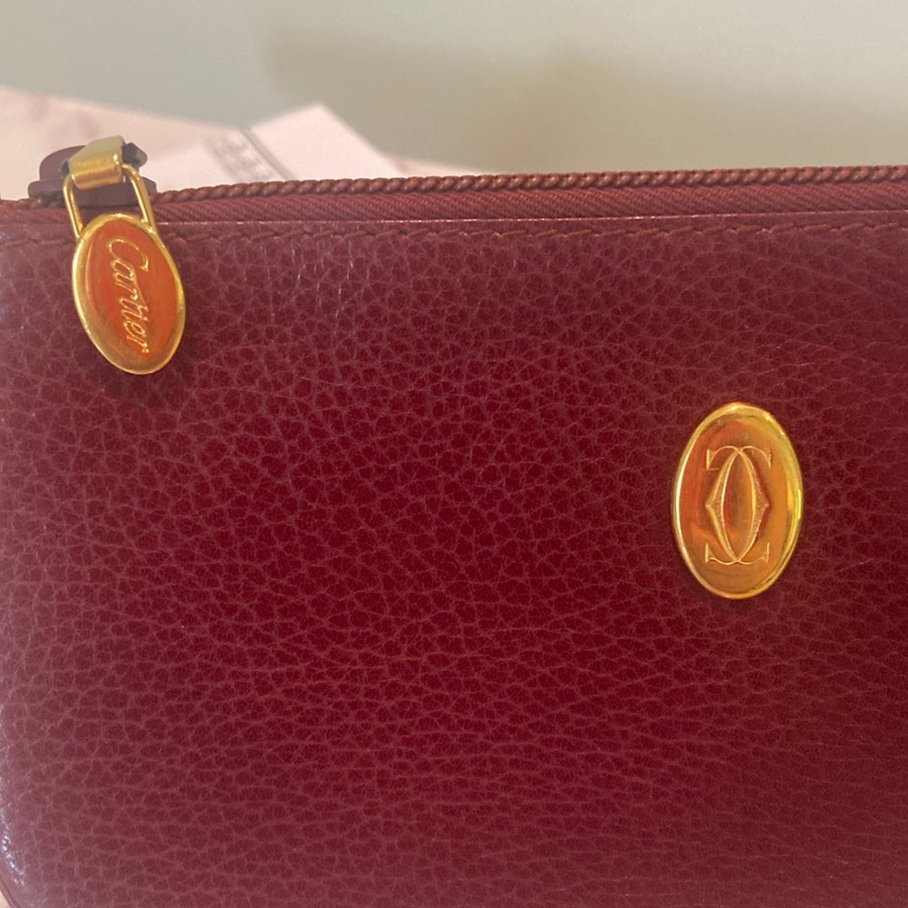 - CARTIER PARIS ZIP POUCH with COA - Picture 2 of 8